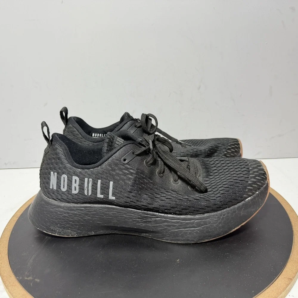 NOBULL Shoes Mens Size 11 Black Mesh Cushioned Running Training Sneakers Gym